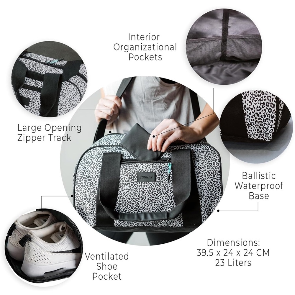 #100 Stylish Black and White Travel Bag - Picture 3 of 10